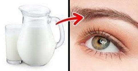 Молоко укрепляет ресницы и брови